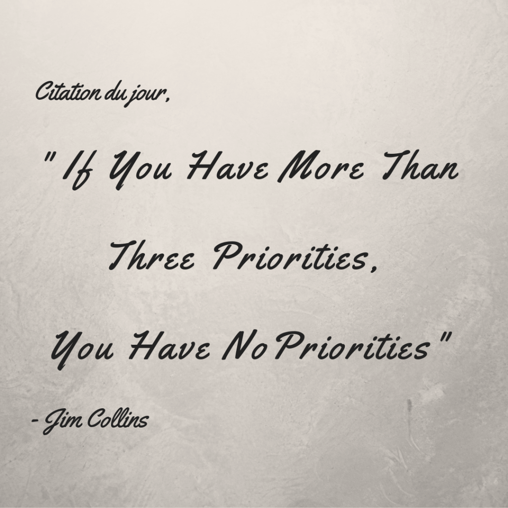 3 priorités par jour
