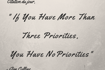 3 priorités par jour